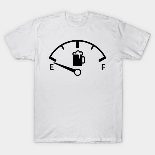 Beer Fuel Gauge (black) T-Shirt by GetThatCar